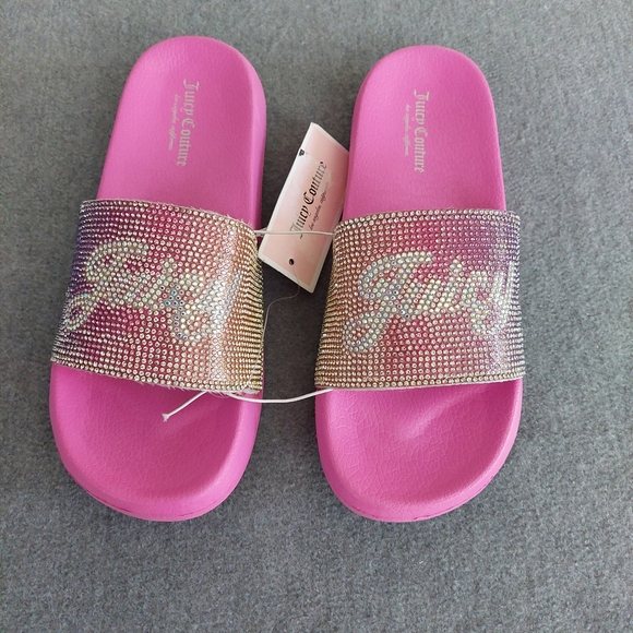 Juicy Couture Other - Juicy Couture Rosemead Rainbow Rhinestone Slides - NWT Size 3 / Fits Women’s 5